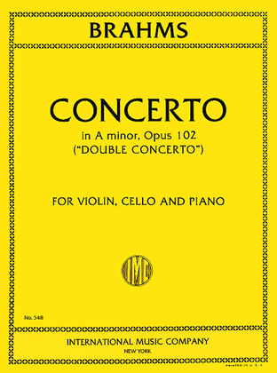 Book cover for Double Concerto in A minor, Op. 102