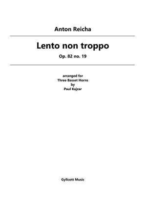 Lento non troppo (Three Basset Horns)