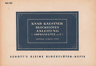 Book cover for Anleitung Soprano Recorder