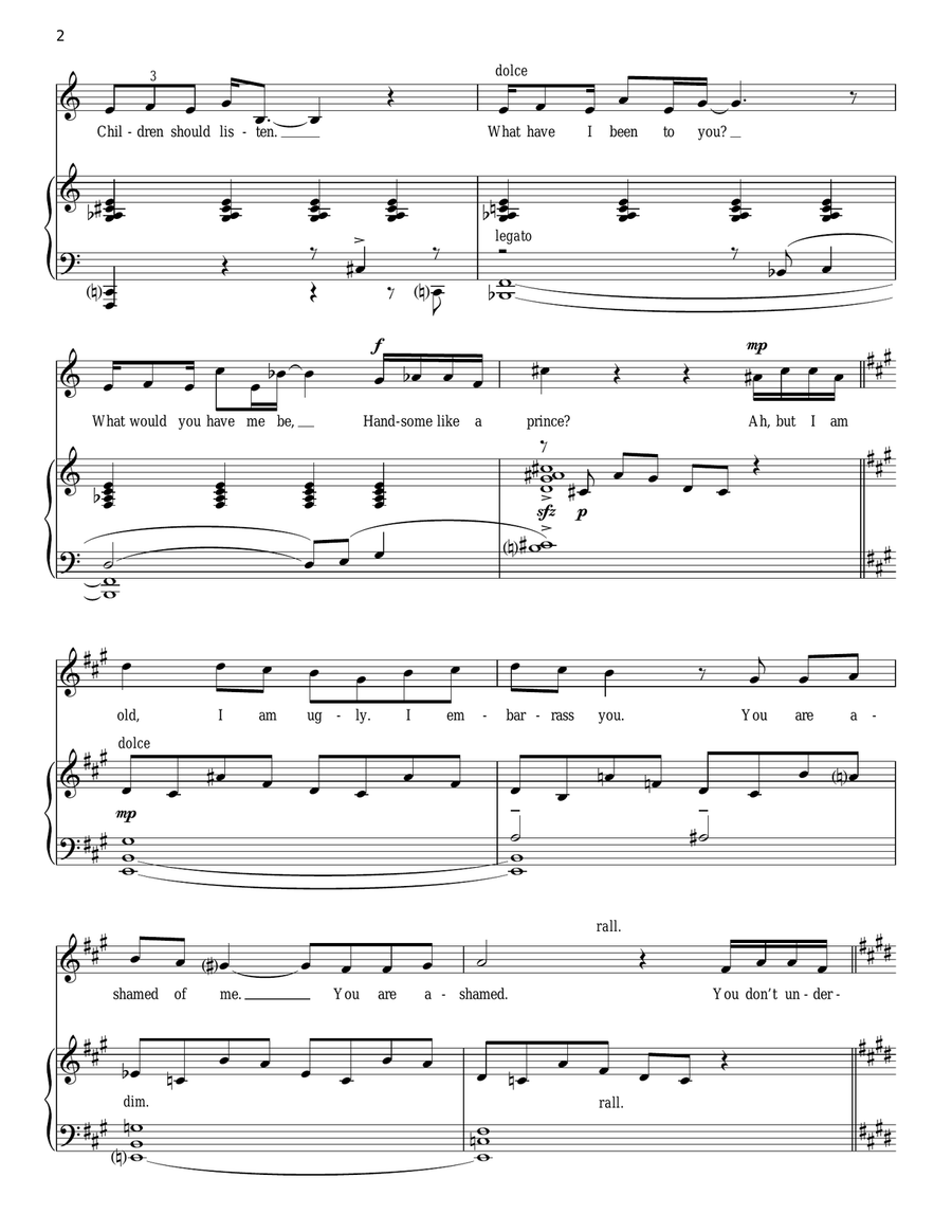 Stay With Me (from Into The Woods) Piano, Vocal scores gallery preview page 2