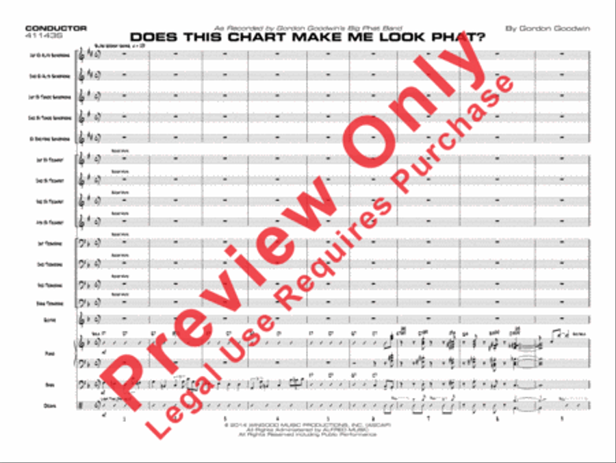 Does This Chart Make Me Look Phat? Jazz Ensemble scores gallery preview page 22