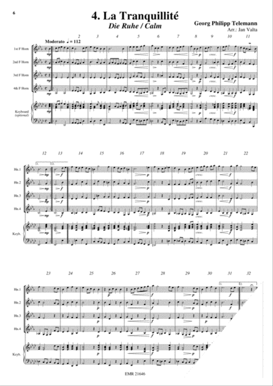 12 Heroic Marches French Horn Quartet scores gallery preview page 6