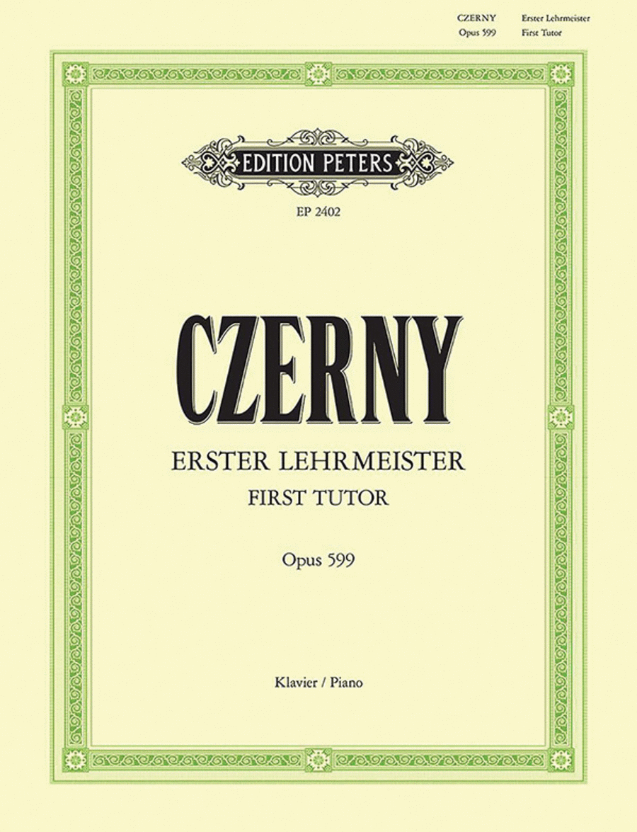 First Tutor Op. 599 for Piano Piano scores gallery preview page 1