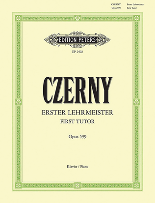 Book cover for First Tutor Op. 599 for Piano