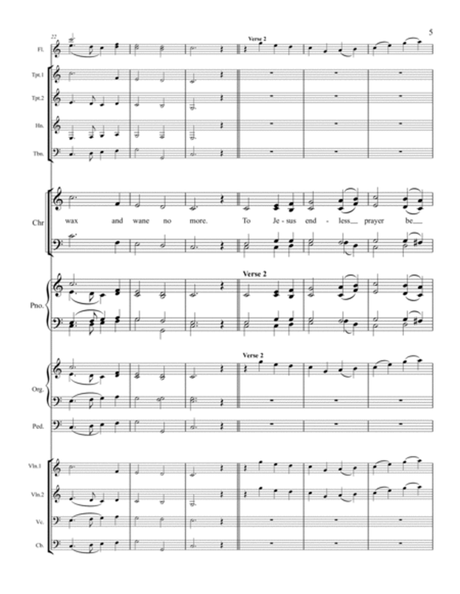 Jesus Shall Reign - Choir, Brass Quartet, String Quartet, Flutes, Piano and Organ image number null