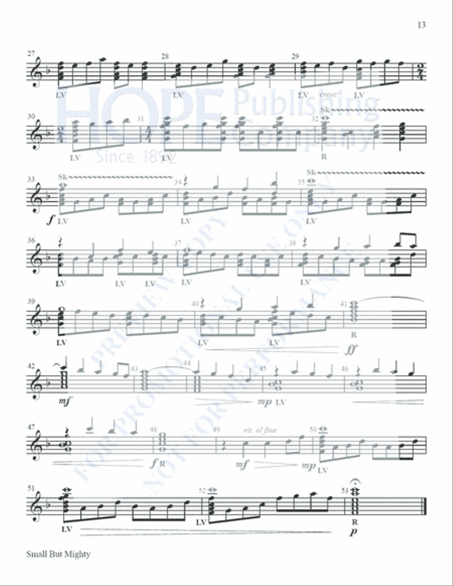 Small But Mighty Vol 1 for 12 Bells Handbell Choir scores gallery preview page 14