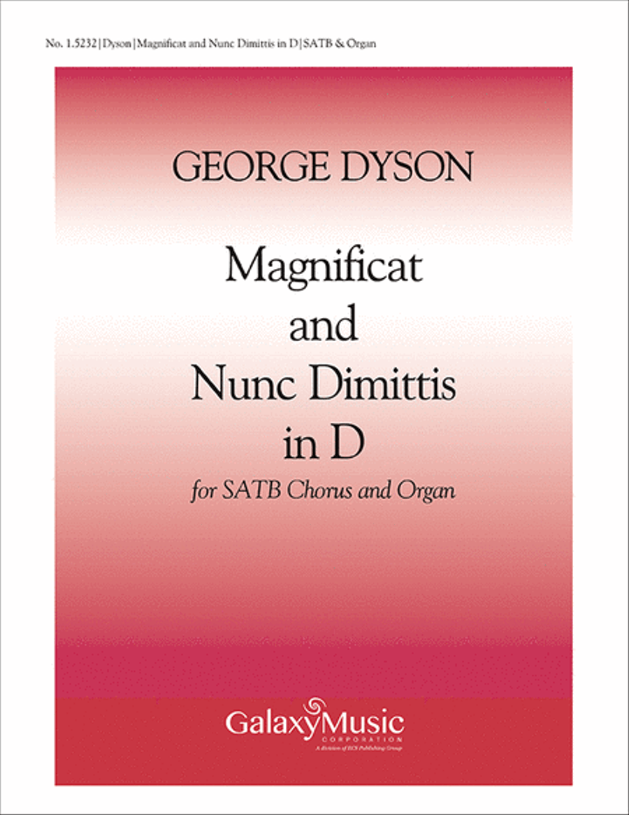 Magnificat & Nunc Dimittis in D 4-Part scores gallery preview page 1