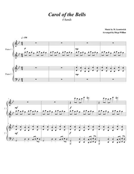 Carol of the Bells (piano 4 hands) image number null