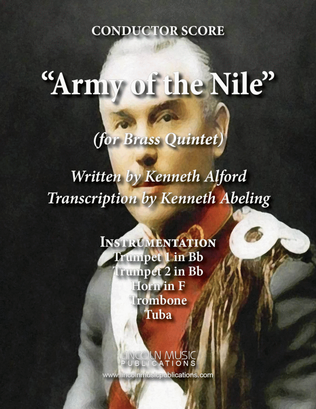 Book cover for March - Army of the Nile (for Brass Quintet)