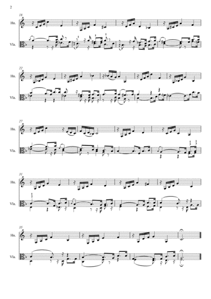 J.S. Bach - SINFONIA #5 - Arranged for Horn and Viola image number null
