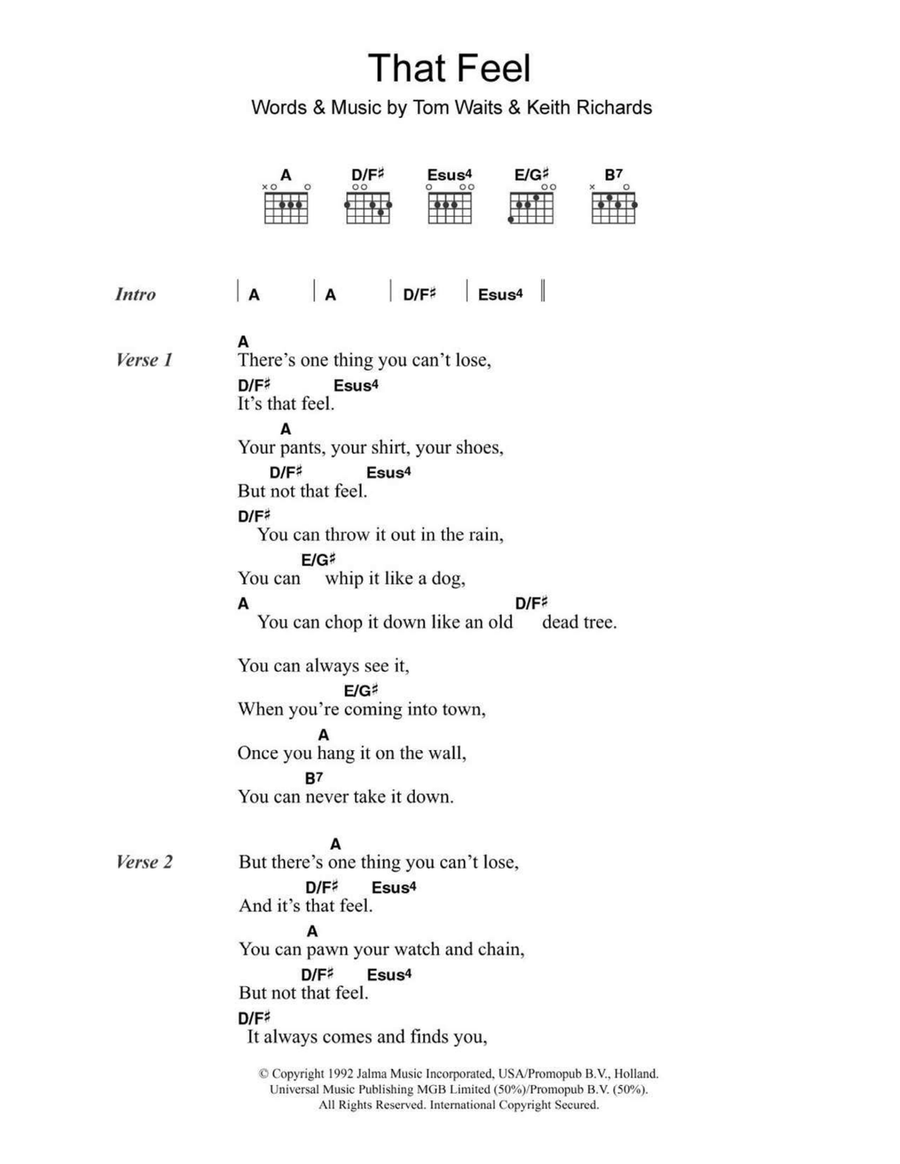 That Feel That Feel Acoustic Guitar scores gallery preview page 1