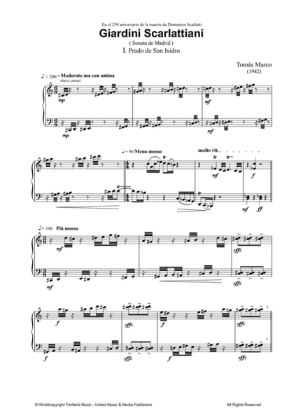 Giardini Scarlattiani (Sonata de Madrid) for Piano