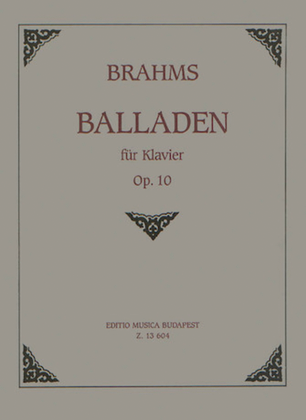 Book cover for 4 Ballades, Op. 10