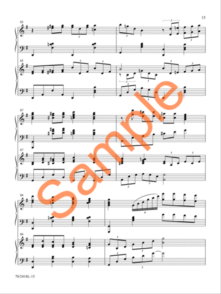 Camp Meeting Jubilee Piano Duet scores gallery preview page 14