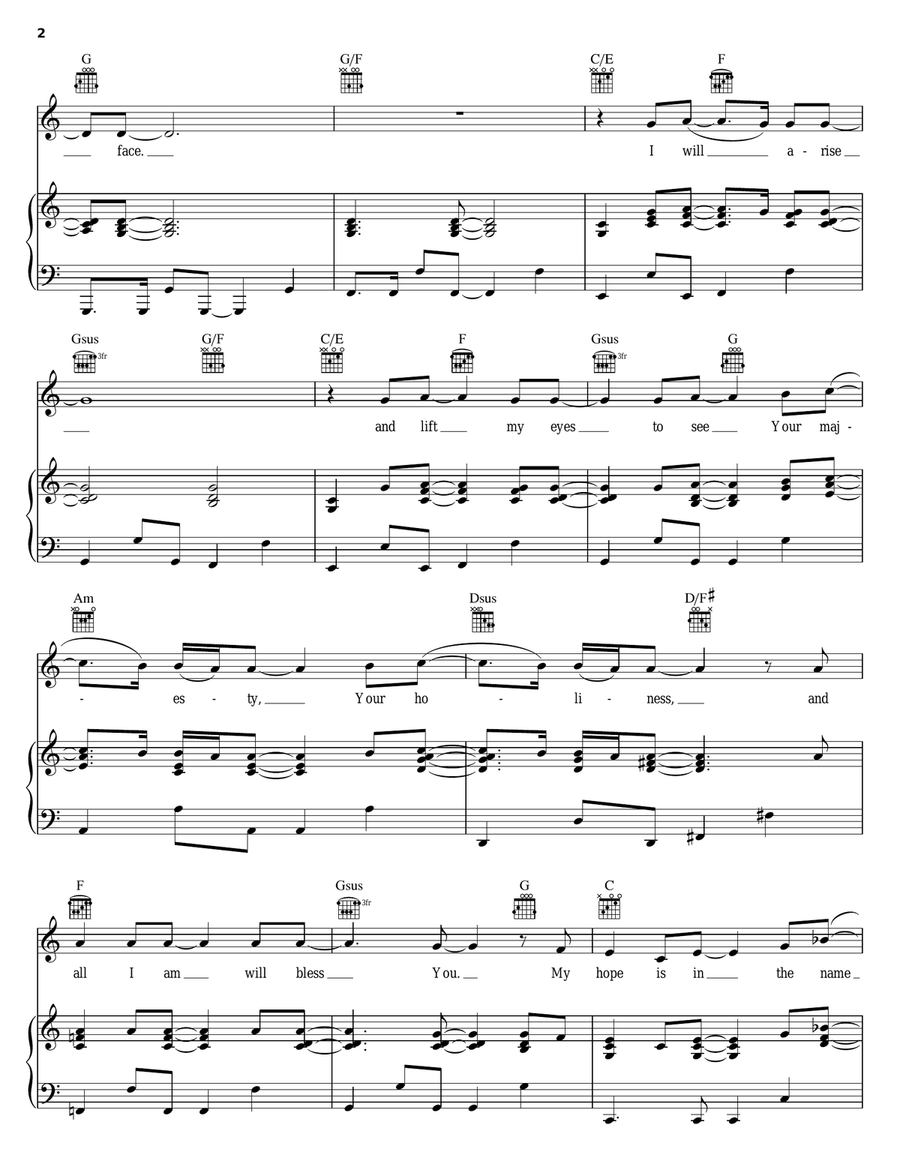 My Hope Piano, Vocal, Guitar scores gallery preview page 2