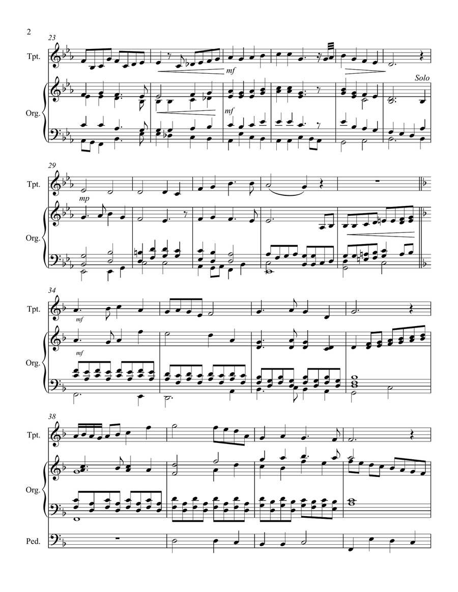 In the Bleak Midwinter - Trumpet and Organ In the Bleak Midwinter - Trumpet and Organ Trumpet Duet scores gallery preview page 3