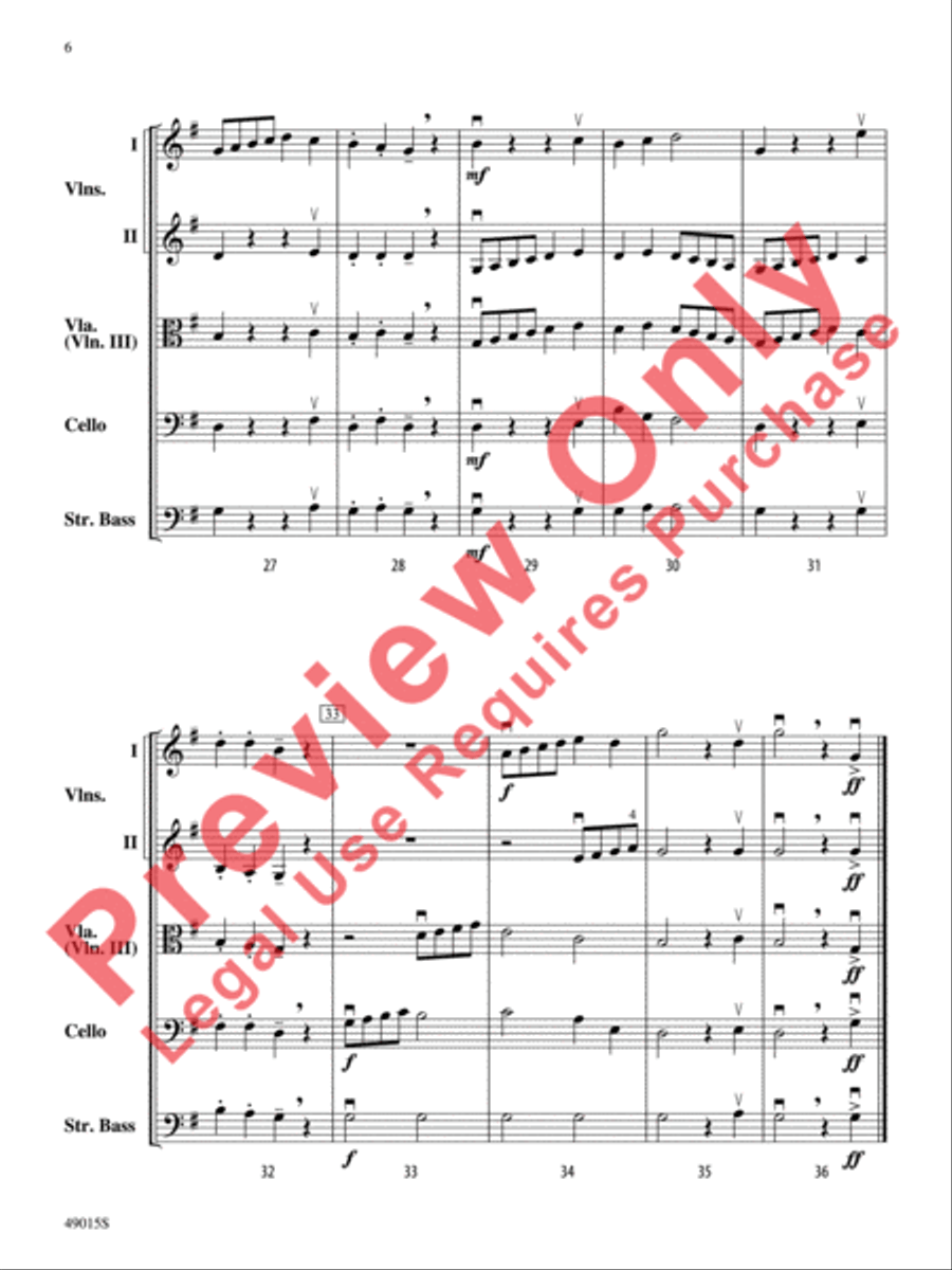 Petite Suite Française String Orchestra scores gallery preview page 7