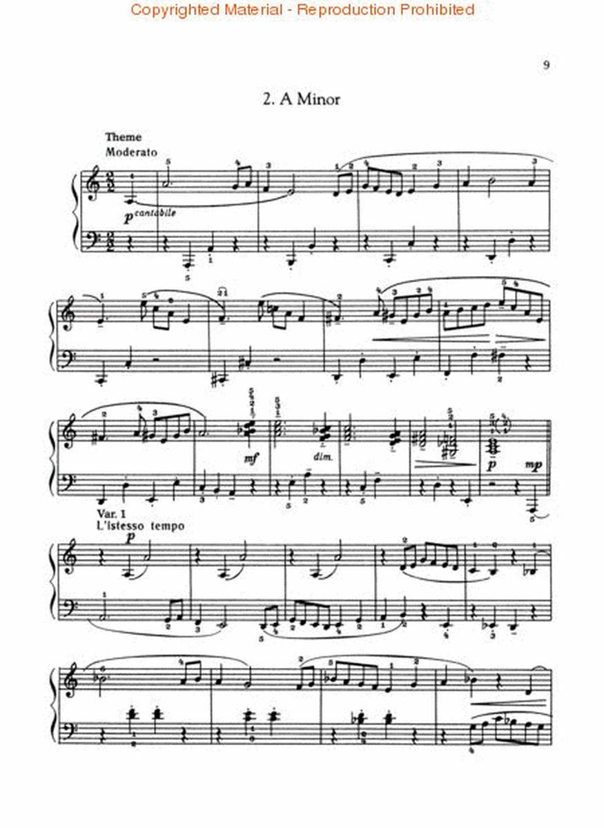 Easy Variations, Op. 40