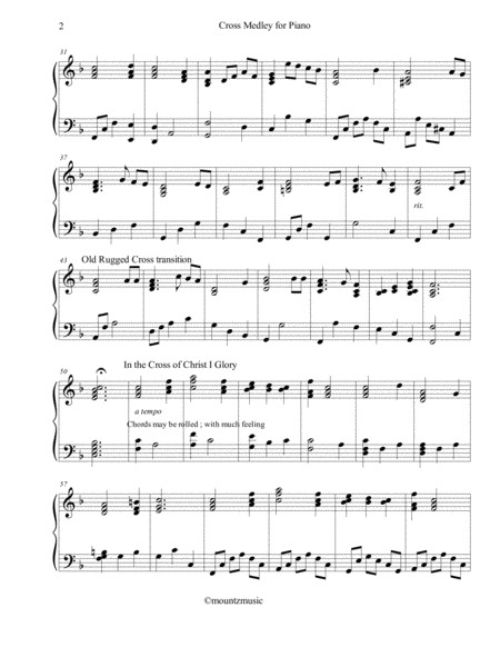 Songs of the Cross Medley for piano image number null