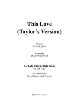 Book cover for This Love