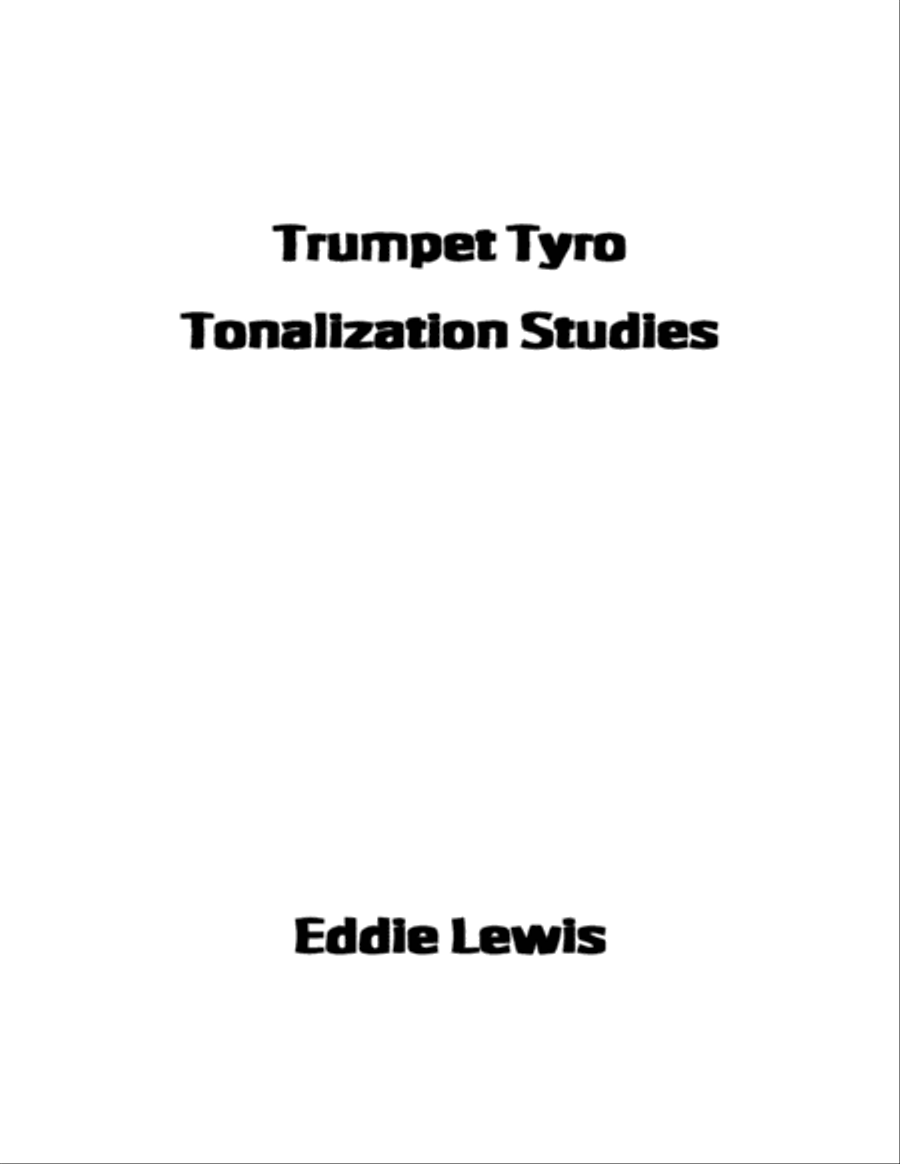 Trumpet Tyro Tonalization Studies by Eddie Lewis Trumpet Solo scores gallery preview page 4