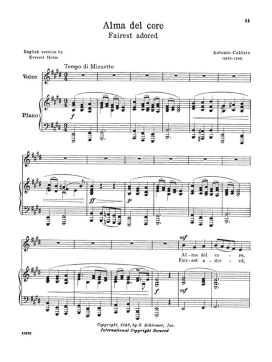 24 Italian Songs & Arias of the 17th & 18th Centuries Voice Solo scores gallery preview page 5