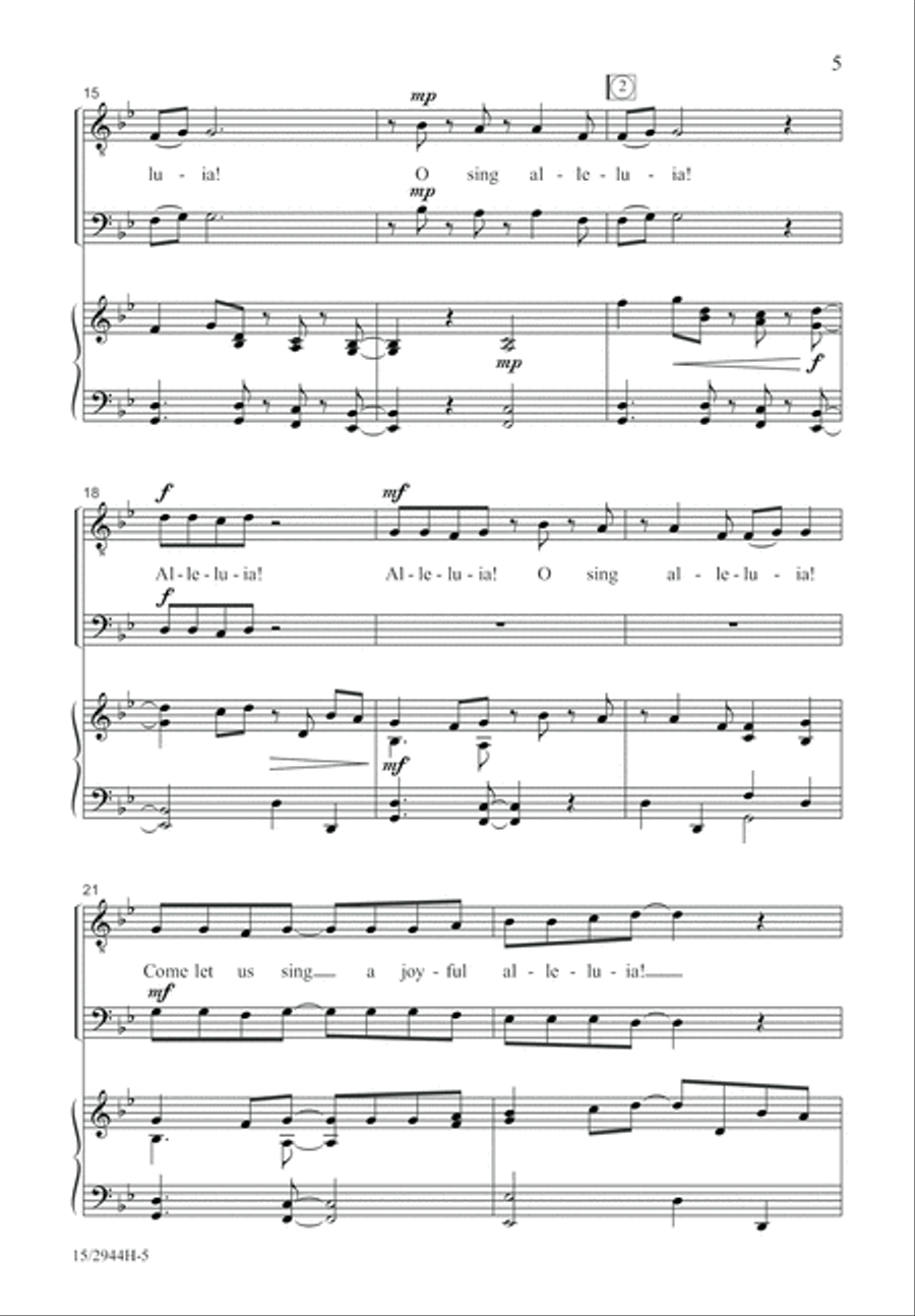 A Festive Alleluia TB scores gallery preview page 5