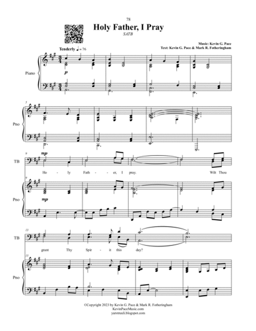 Holy Father, I Pray - sacred music for SATB choir image number null