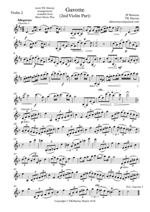 Rameau - Gavotte - 2nd. Violin Part - Suzuki Bk.6