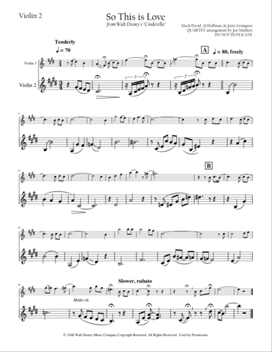 So This Is Love String Quartet scores gallery preview page 2