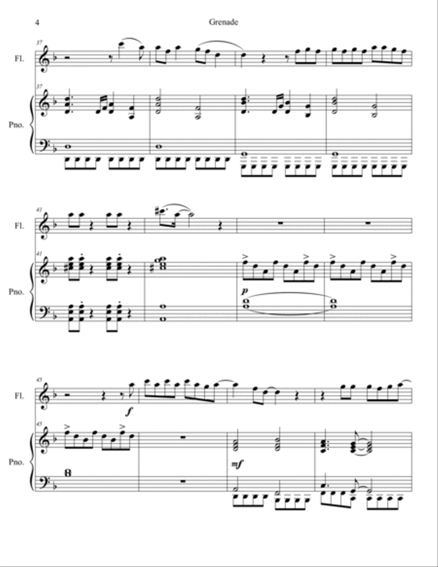 Grenade Flute Solo scores gallery preview page 5