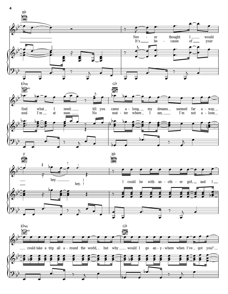 I've Got You Piano, Vocal, Guitar scores gallery preview page 4