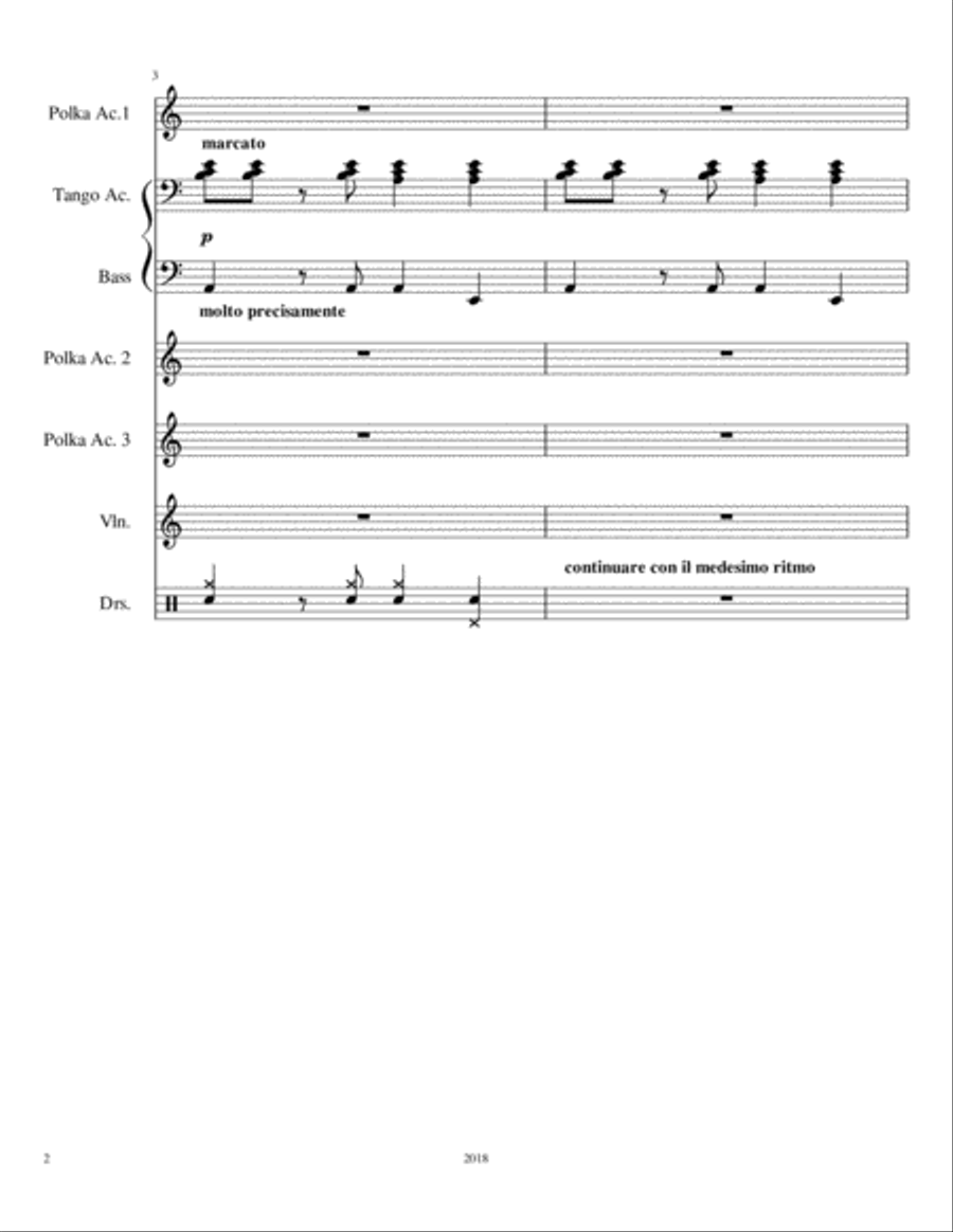Tuscan Valley (Tango) Small Ensemble scores gallery preview page 2