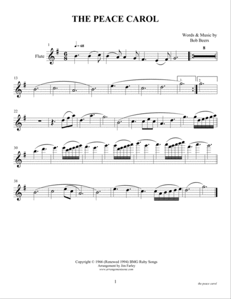 The Peace Carol 3-Part scores gallery preview page 4