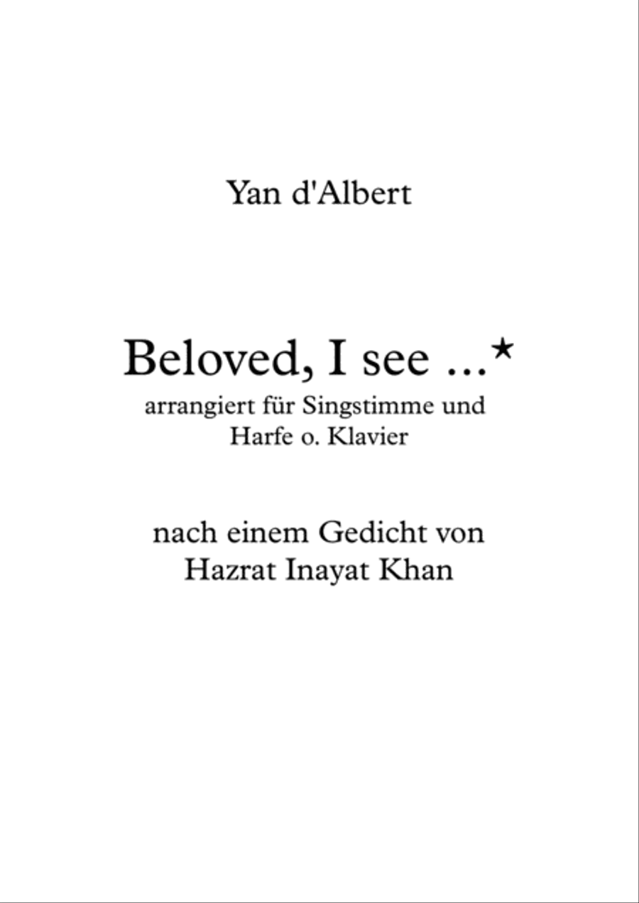 Beloved, I see ... Beloved, I see ... Small Ensemble scores gallery preview page 1