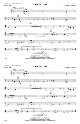 Thriller: Optional Bb Clarinet/Horn in Bb