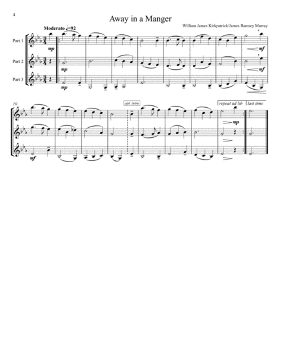 Twenty Christmas Carols for Flexible Woodwind Trio Woodwind Trio scores gallery preview page 4
