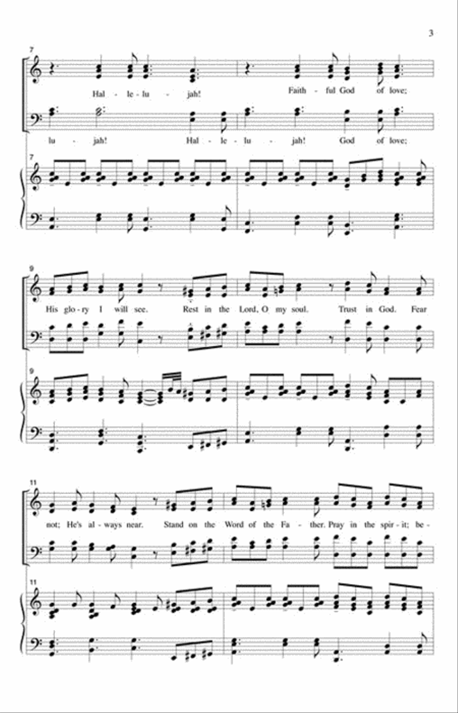 Hallelujah 4-Part scores gallery preview page 3