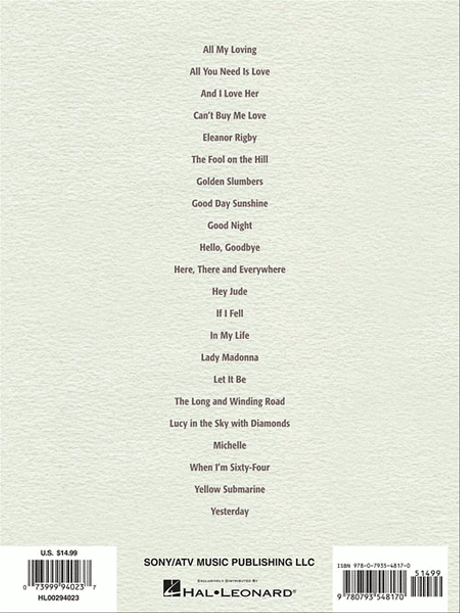 The Beatles Piano Solos – 2nd Edition Piano Solo scores gallery preview page 2
