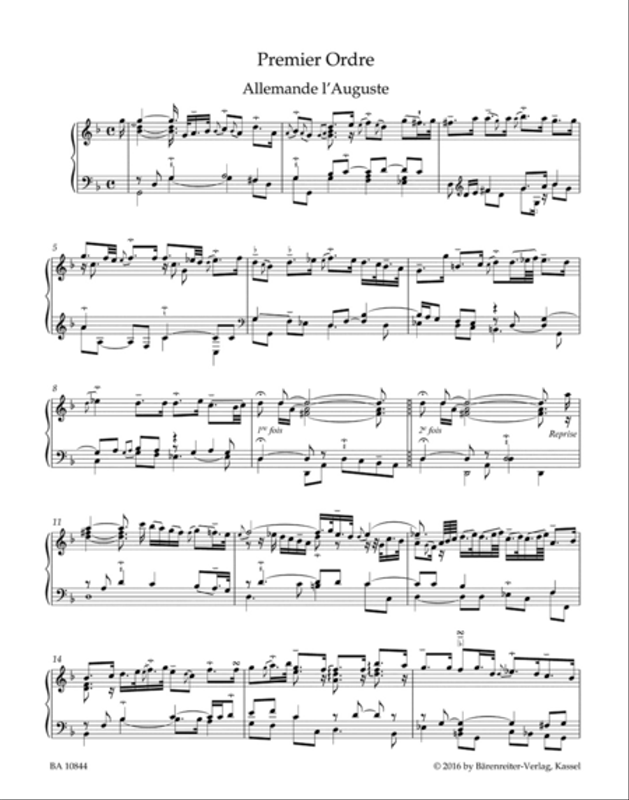 Pieces de clavecin for Harpsichord (Premier livre) Harpsichord scores gallery preview page 2