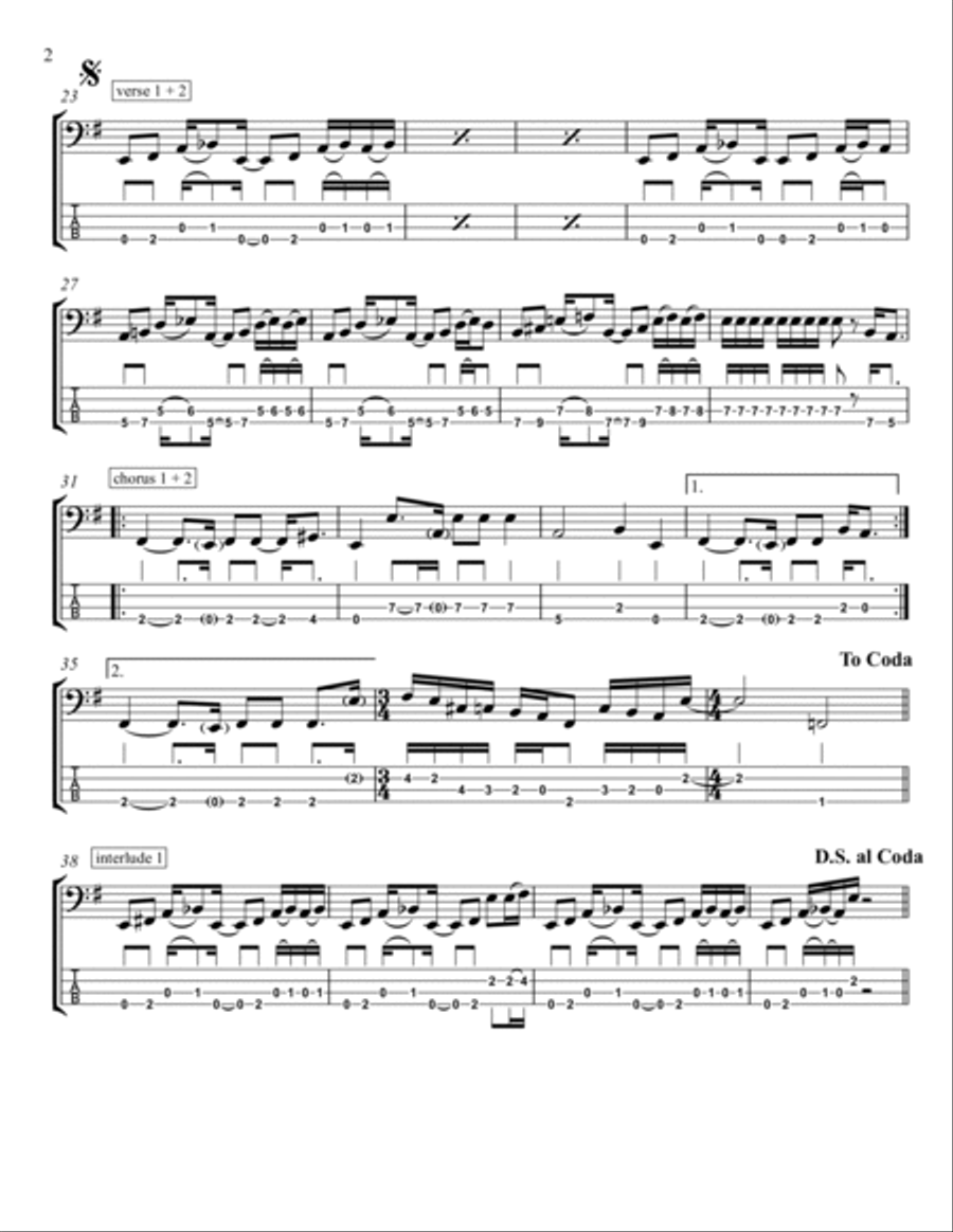 Rocket Queen Bass Guitar scores gallery preview page 2