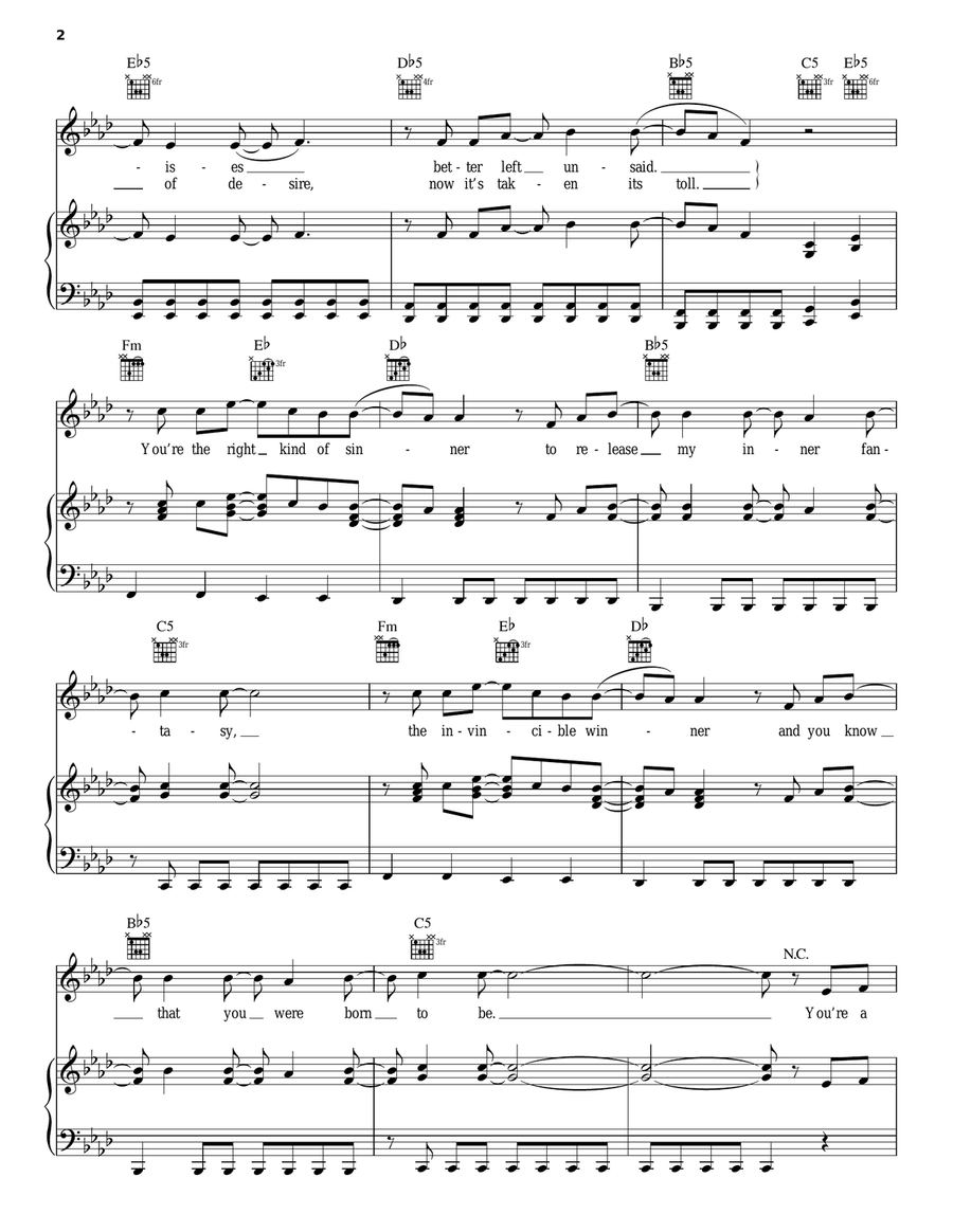 Heartbreaker Piano, Vocal, Guitar scores gallery preview page 2