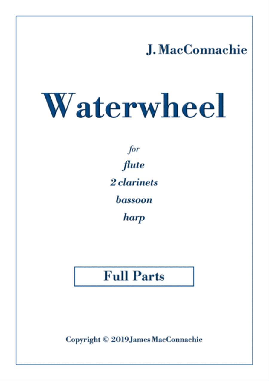 Waterwheel - Parts for Woodwind and Harp Woodwind Quartet scores gallery preview page 1