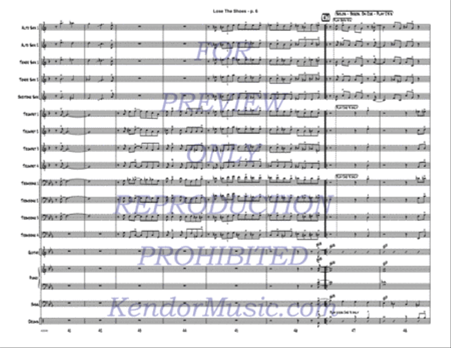 Lose The Shoes (Full Score) Jazz Ensemble scores gallery preview page 7