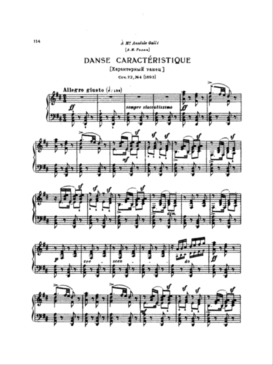 Tchaikovsky: Eighteen Piano Pieces, Op. 72; Aveu Passionne; Valse, Op. 40, No. 9, 1st Version Piano Solo scores gallery preview page 1