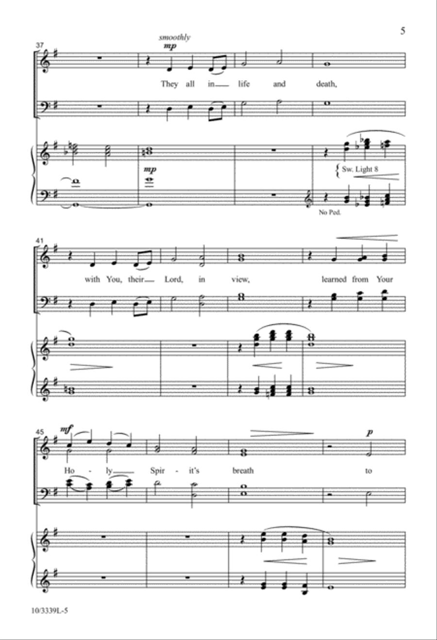 For All Your Saints, O Lord 4-Part scores gallery preview page 4