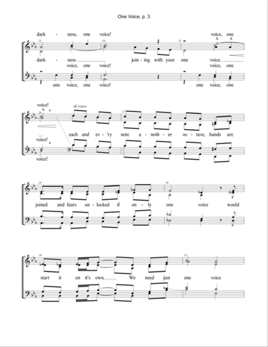 One Voice One Voice 4-Part scores gallery preview page 3