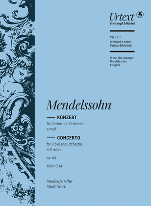 Book cover for Violin Concerto in E minor Op. 64 MWV O 14
