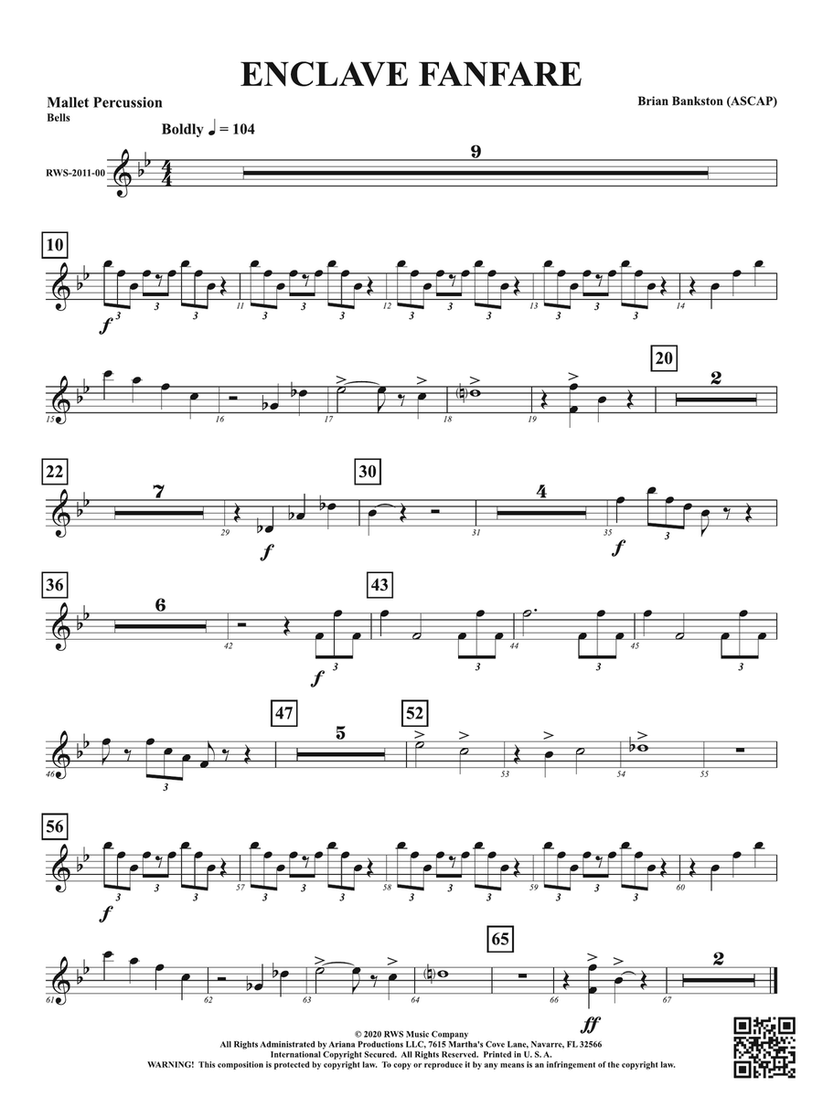 Enclave Fanfare: 1st Mallet Percussion Percussion scores gallery preview page 1