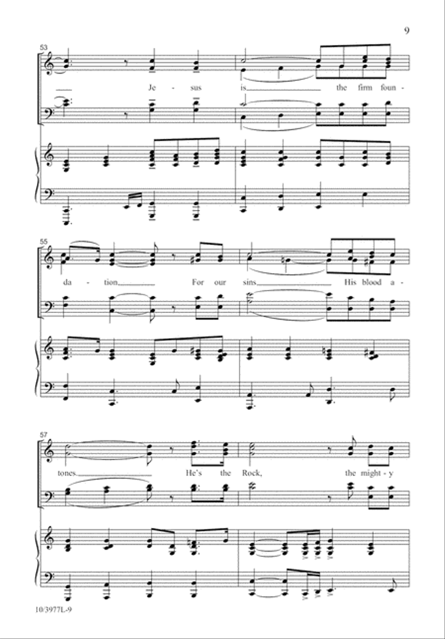 Jesus Is the Living Stone 4-Part scores gallery preview page 9
